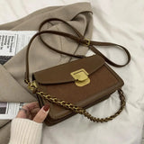 Retro Leather Crossbody Bag for Ladies