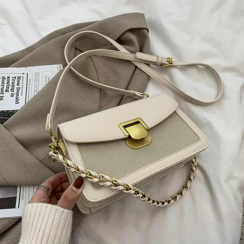 Retro Leather Crossbody Bag for Ladies