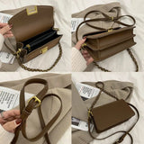 Retro Leather Crossbody Bag for Ladies