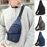 High Men Chest Bag Anti-Theft Sling Pack USB Charge Port Satchel