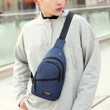 High Men Chest Bag Anti-Theft Sling Pack USB Charge Port Satchel