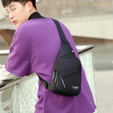 High Men Chest Bag Anti-Theft Sling Pack USB Charge Port Satchel