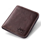 Vintage Men's Leather Wallet with Zipper Pouch