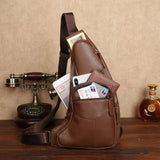 High Men Waist Pack Vintage Messenger Shoulder Bag PU Leather Mobile Phone Bag