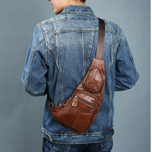 High Men Waist Pack Vintage Messenger Shoulder Bag PU Leather Mobile Phone Bag