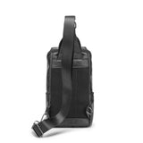 Men's PU Leather Chest Bag Shoulder Messenger Bag Small Backpack