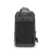 Men's PU Leather Chest Bag Shoulder Messenger Bag Small Backpack