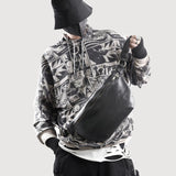 Men's Retro Waist Bag Chest Bag Large Capacity