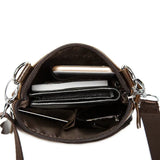 Leather Messenger Bag Men Shoulder Crossbody Handbag Small Male