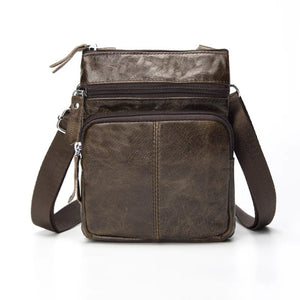 Leather Messenger Bag Men Shoulder Crossbody Handbag Small Male