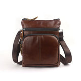 Leather Messenger Bag Men Shoulder Crossbody Handbag Small Male
