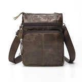 Leather Messenger Bag Men Shoulder Crossbody Handbag Small Male