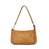 Minimalist Suede Crossbody Bag for Women Vintage Solid Shoulder