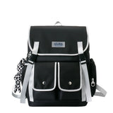 Multiple Pockets Buckle Women Backpack Large Capacity Waterproof Laptop Backpack