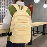 Waterproof Backpack For Women Solid School Travel Bag