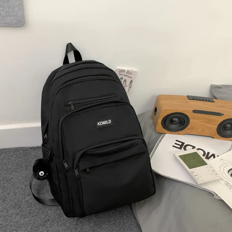 Waterproof Backpack For Women Solid School Travel Bag