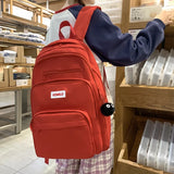 Waterproof Backpack For Women Solid School Travel Bag