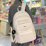 Waterproof Backpack For Women Solid School Travel Bag