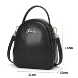 Women Handbag Leather Small Shoulder Bag Zipper Handbag