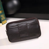 Men Leather Belt Waist Pack Phone Pocket Money Bag