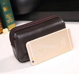 Men Leather Belt Waist Pack Phone Pocket Money Bag