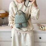 High School Bags for Teenager Girls Shoulder Bag Pu Leather Women Small Packpack
