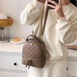 Teenager Girls Shoulder Bag Pu Leather Small Packpacks Ladies Travel Bag