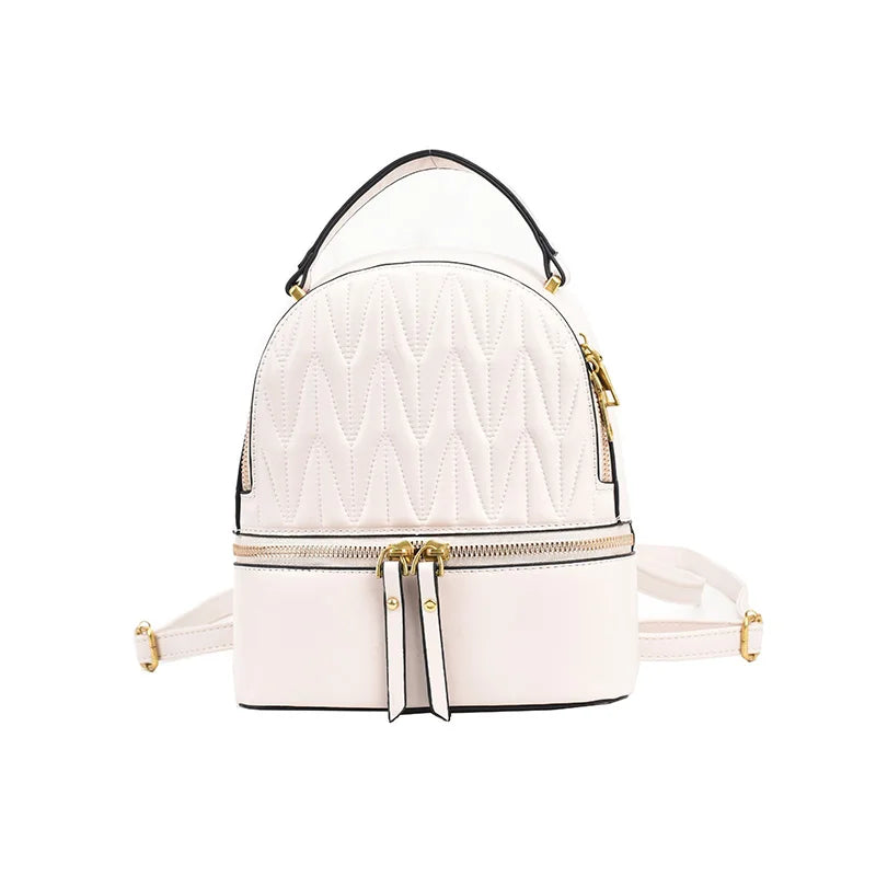 High School Bags for Teenager Girls Shoulder Bag Pu Leather Women Small Packpack