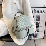 Teenager Girls Shoulder Bag Pu Leather Small Packpacks Ladies Travel Bag