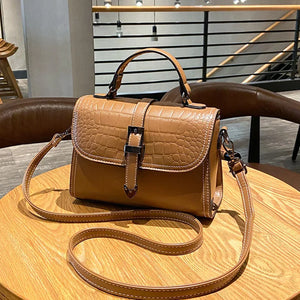 Urban Texture Single Shoulder Bag Female Small Square Handbag