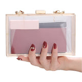 Women Acrylic Evening Shoulder Bag Bridal Clutch Party Prom Wedding Handbag