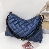 Nylon Shoulder Bags for Women Winter Ladies Lingge Armpit Bag