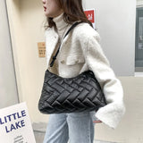 Nylon Shoulder Bags for Women Winter Ladies Lingge Armpit Bag