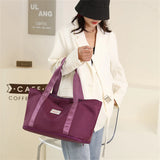 Nylon Women's Shoulder Bag Large Capacity Tote Solid Color Travel Bag