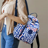 Nylon Floral Women Backpack Multifunctional Travel Bag