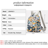 Nylon Floral Women Backpack Multifunctional Travel Bag