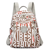Nylon Floral Women Backpack Multifunctional Travel Bag