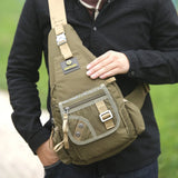 Nylon Men Chest Shoulder Cross Body Bag Casual Rucksack Knapsack Travel