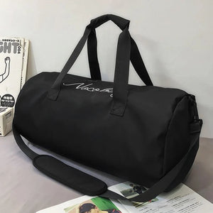 Nylon Sports Duffle Bag for Men Unisex Travel Shoulder Handbag