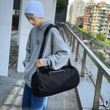 Nylon Sports Duffle Bag for Men Unisex Travel Shoulder Handbag