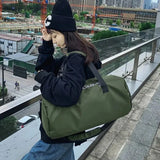 Nylon Sports Duffle Bag for Men Unisex Travel Shoulder Handbag