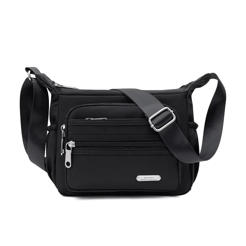 Nylon Style Ladies Shoulder Bag Solid Women Messenger Bags