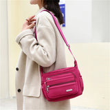 Nylon Style Ladies Shoulder Bag Solid Women Messenger Bags