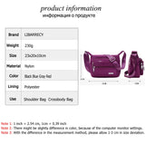Nylon Style Ladies Shoulder Bag Solid Women Messenger Bags
