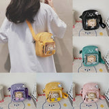 Nylon Shoulder Bag Cartoon Tote Cross Body Handbag for Women
