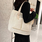 Nylon Waterproof School Bag Large Capacity Tote Shoulder Bags For Women
