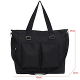 Nylon Waterproof School Bag Large Capacity Tote Shoulder Bags For Women
