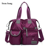 Waterproof Nylon Women Messenger Bag Large Capacity Handbag