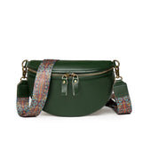 Vintage Women Cow Leather Waist Bag Designers Ladies Travel Chest