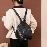 High Capacity Oxford Backpack for Women Zipper Daypack Multi-use Bags